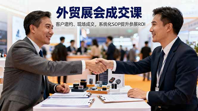 （16356期）外贸展会成交课，含目标制定、客户邀约、现场成交，系统化SOP提升参展ROI-七量思维