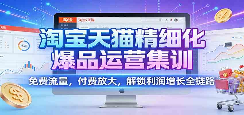 淘宝天猫精细化爆品运营集训:免费流量,付费放大,解锁利润增长全链路-七量思维