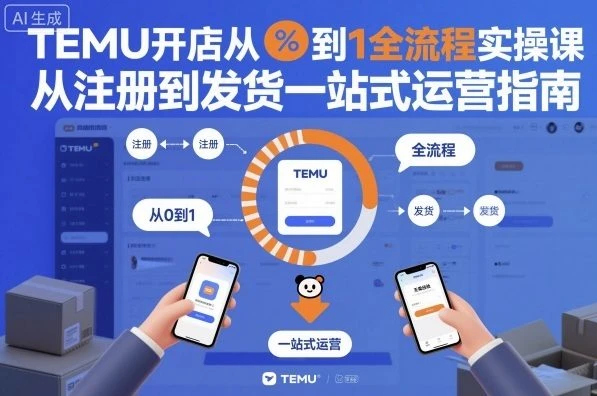 【精】TEMU开店从0到1全流程实操课,从注册到发货一站式运营指南-七量思维