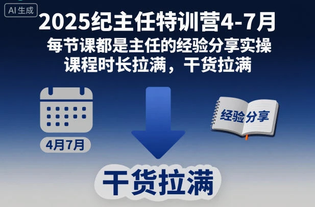 【精】2025纪主任特训营4-7月,每节课都是主任的经验分享实操,课程时长拉满,干货拉满-七量思维