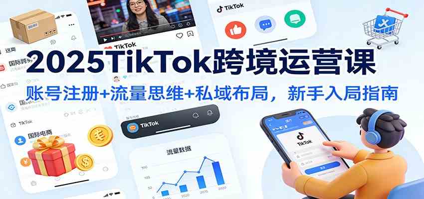 2025TikTok跨境运营课：账号注册+流量思维+私域布局，新手入局指南-七量思维