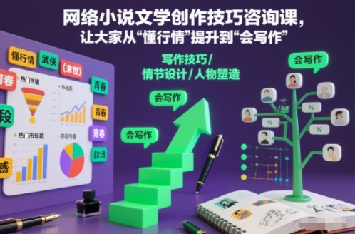 网络小说文学创作技巧咨询课，让大家从“懂行情”提升到”会写作”的高度-七量思维