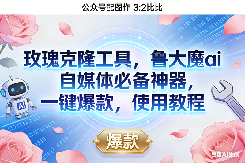 (16847期)玫瑰克隆神器,鲁大魔ai,自媒体必备,一键爆款工具,详细介绍,和使用教程-七量思维