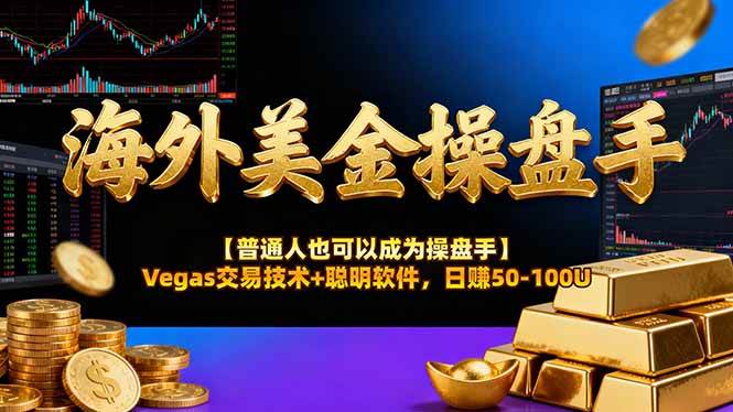 （16677期）海外美金操盘手技术【普通人也可以成为操盘手】Vegas交易技术+聪明软件，日赚50-100U-七量思维