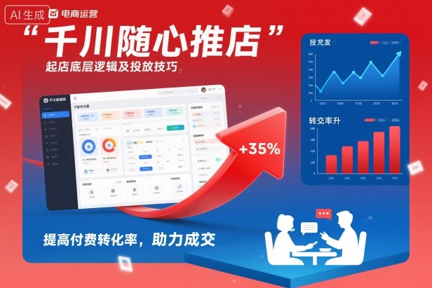 千川随心推起店底层逻辑及投放技巧，提高付费转化率，助力成交-七量思维
