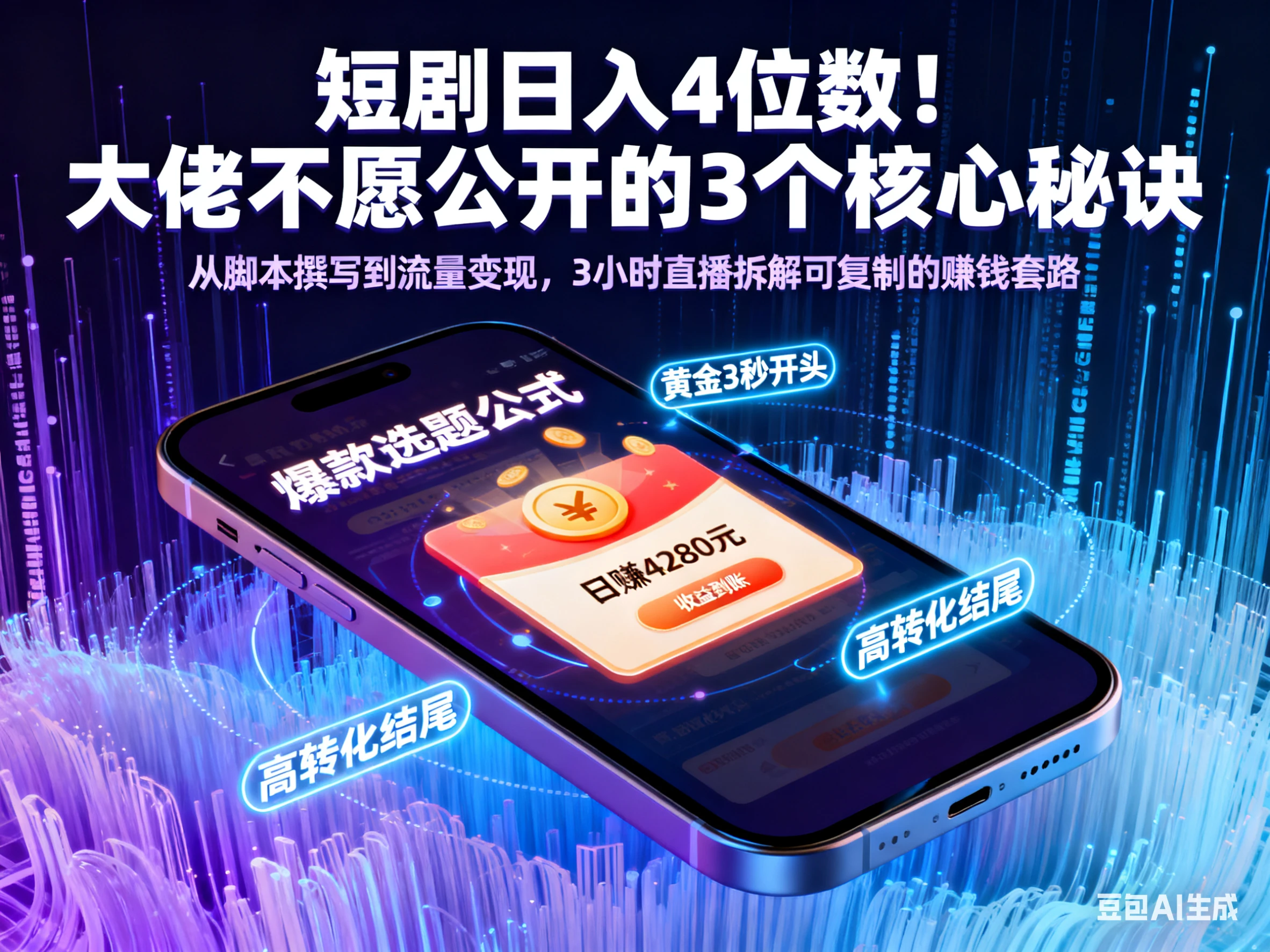 短剧 爆单大佬分享日入4位数经验和实操-七量思维