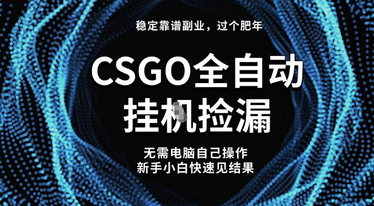【稳定副业】全球最热门游戏CSGO全自动捡漏，最新玩法，新手小白日入5张+【揭秘】-七量思维