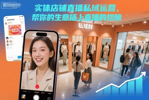 【精】实体店铺直播私域运营，帮你的生意插上直播的翅膀-七量思维