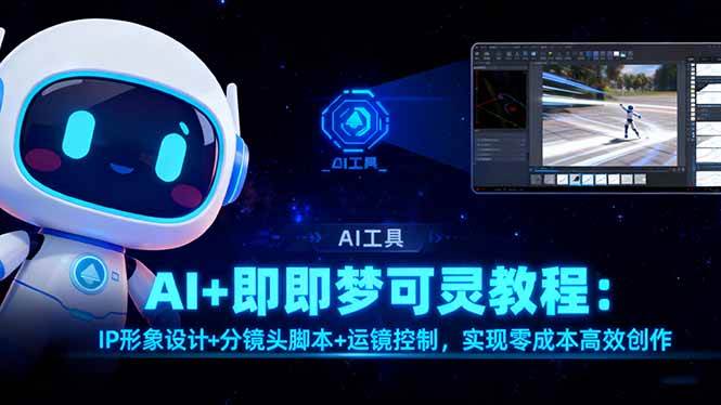 (16423期)AI+即梦可灵教程:IP形象设计+分镜头脚本+运镜控制,实现零成本高效创作-七量思维