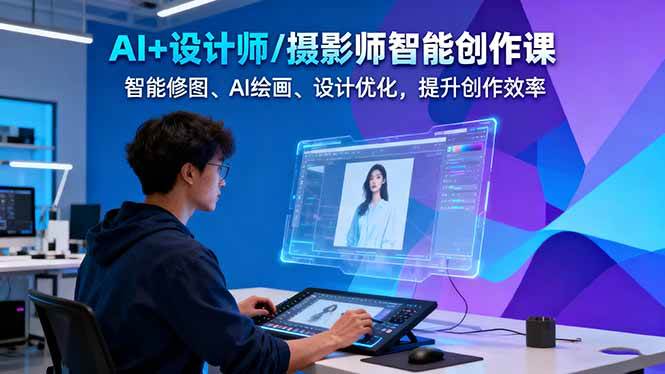 (16398期)AI+设计师/摄影师智能创作课:智能修图、AI绘画、设计优化,提升创作效率-七量思维