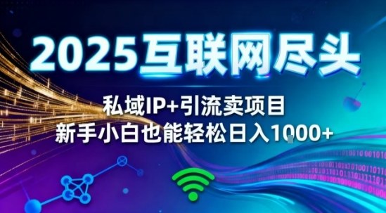 2025网创尽头王炸项目！私域IP+精准引流，新手小白在家躺賺日入1k，零经验也能上手【揭秘】-七量思维