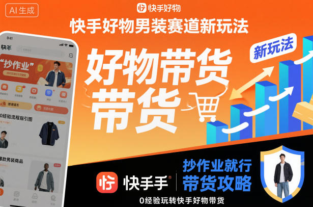 快手好物男装赛道新玩法，抄作业就行，0经验玩转快手好物带货-七量思维