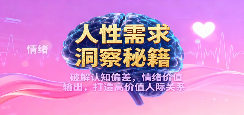 人性需求洞察秘籍，破解认知偏差，情绪价值输出，打造高价值人际关系-七量思维