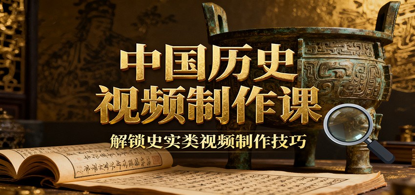 中国历史视频制作课：疆域地图集+参考文案+练习素材，解锁史实类视频制作技巧-七量思维