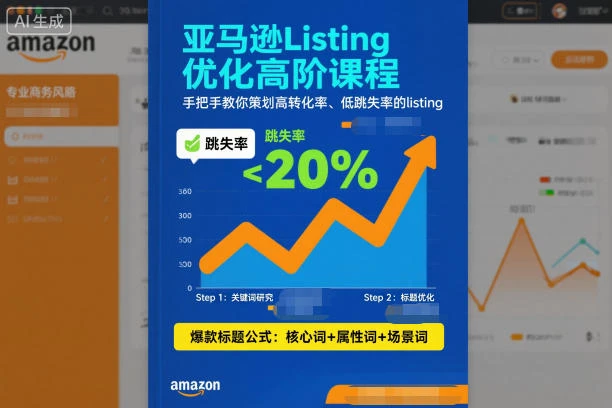 【精】亚马逊Listing优化高阶课程,手把手教你策划高转化率、低跳失率的listing-七量思维