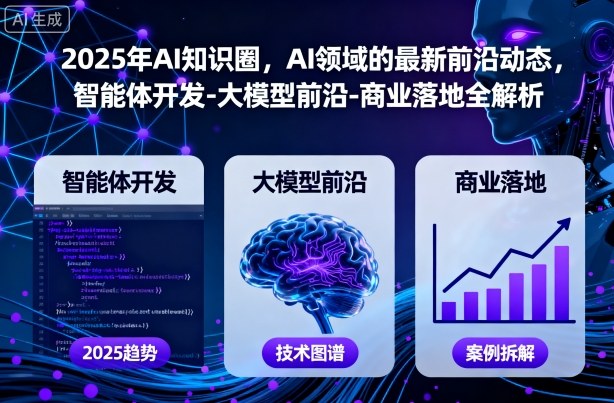 2025年AI知识圈,AI领域的最新前沿动态,智能体开发-大模型前沿-商业落地全解析-七量思维