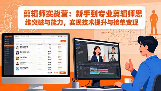（16347期）剪辑师实战营：新手到专业剪辑师思维突破与能力，实现技术提升与接单变现-七量思维