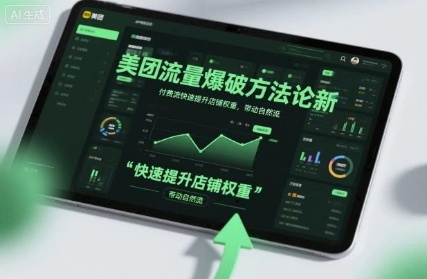 【精】美团流量爆破方法论,付费流快速提升店铺权重,带动自然流-七量思维