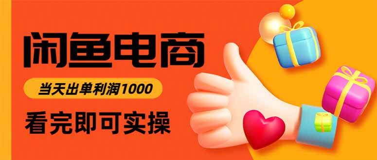 （16473期）闲鱼高利润电商，当天上架当天出单，一单利润300-七量思维