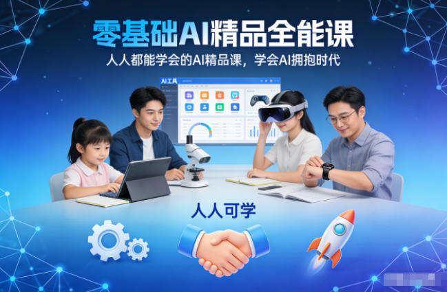 零基础AI精品全能课，人人都能学会的AI精品课，学会AI拥抱时代-七量思维